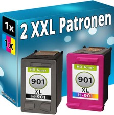 SET 2x DRUCKER PATRONEN für HP 901 XL OFFICEJET J4580 J4600 J4624 J4660 J4680C
