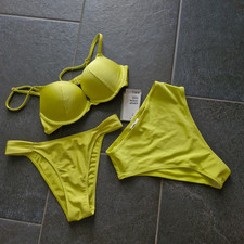 H&M sexy knapp Bikini Push-up pushup String gelb  Gr. 75B XS/S Riohöschen