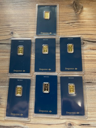 Degussa goldbarren konvolut - goldbarren,