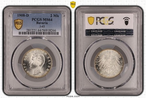 Bayern mark silber 1908 - mark, d