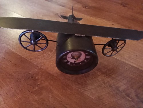 Flugzeug uhr metall batterie - -uhr,
