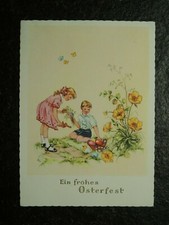 Alte AK , Tanzende Kinder mit Ostereiern und Blumen , .Frohes Osterfest , (C745)