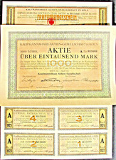 ungelocht Kaufmannshaus AG Köln histor. Aktie 1922 + Kupons Rheinprovinz Börse