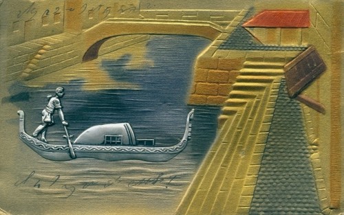 Relief litho venezia venedig - litho,
