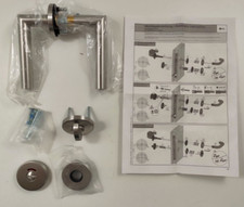 643B ECO Türdrücker CL-Form Rosette WC Edelstahl Türgriff Türbeschlag SGL Click
