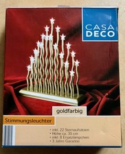 CASA DECO Stimmungsleuchter inkl. 22 Sternaufsätzen, Farbe: Goldfarbig