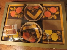 Vintage 2 Stoff Platzdeckchen