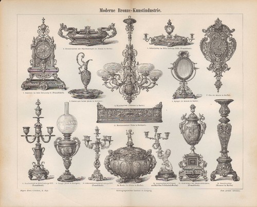 Lithografie 1886 moderne - 1886:,