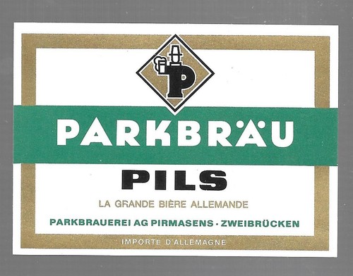 Bieretikett parkbrauerei - parkbrauerei, ag