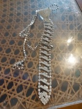 Strass Halskette, Krawatte, Glitzerkette für Hochzeiten, Halloween, Cosplay,