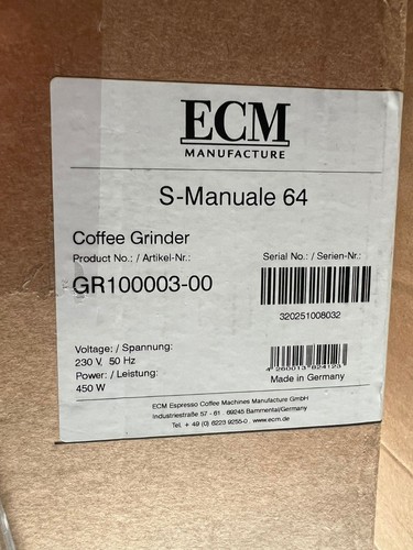 Ecm manuale kaffeemühle - ecm, s-manuale