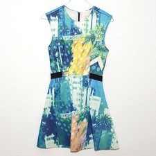 Kleid blau neopren skyline - neopren,,