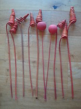 10 Teile Holzblumen, Dekoblumen, Holzstecker, Mohnkapseln, Kunstblumen rot