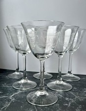 4 Antike Art Deco Weingläser