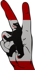 Aufnäher peace finger berlin - peace,