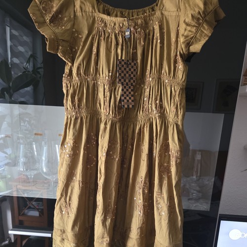 Senffarbenes sommer kleid - sommer,