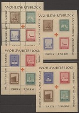 Rotes Kreuz, Bauwerke, Wohlfahrtsblock - Oldenburg - 4 Bl. ** MNH