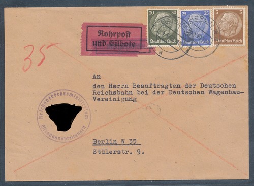 Rohrpostbrief mit mi - mit,