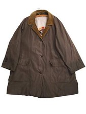 Burberrys Vintage Herrenmantel 4XL Cordkragen Steppfutter Khaki C546