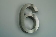 3D-Hausnummer 6 Edelstahl V2A