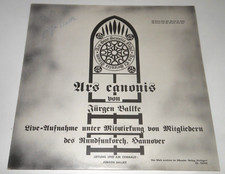 Jürgen Ballke - Rundfunkorchester Hannover - LP - Ars Cannonis - DE - Tiffany