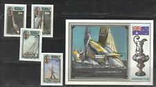 ANTIGUA u. BARBUDA, 1987 Segelregatta Americas Cup 1005-08, Block 122 **,(33179)