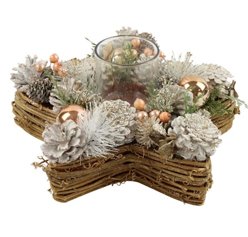 Adventsgesteck sternlichter - adventsgesteck,