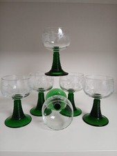 6 Wein Römer Gläser  grüner