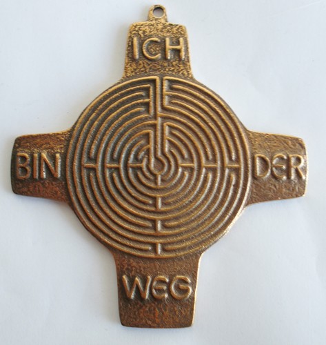 Bronze kreuz labyrinth ich - bronze,
