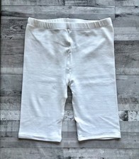 Damen Radlerhose Leggings kurz Weiß – Baumwolle, One Size, Neu!