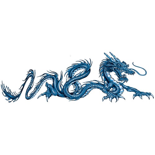 Aufkleber drachen airbrush - drachen,