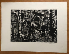 Karl Hubbuch, Zinkografie "Die Sechzehnjährigen", signiert