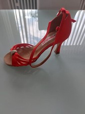 Edle Latin Tanzschuhe Satin rot Salsa Bachata  NEU Gr. 36 UK 3,5 