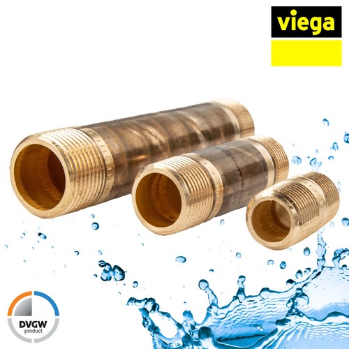 Viega rotguss langnippel - rotguss,