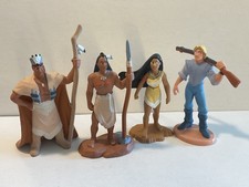 Disney Bully Pocahontas 4 x Figur Comicfigur mit John Smith, Häuptling, Cocoum