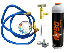 Kältemittel R290 - 370g 750ml Propan Dose optional, Manometer, Eckventil, BPV 31