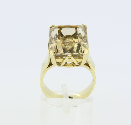 585 14kt gold ring citrin - 585/-,