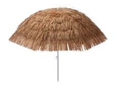 Hawaii Strandschirm 155cm - braun - knickbar - Sonnenschirm Gartenschirm Balkon