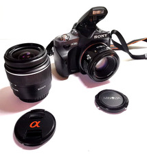 Sony Alpha A380 14,2 Mega Pixel Kamera  Minolta 1,7/50 mm und Sony SAM 18-55mm