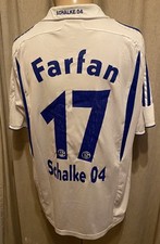 FC Schalke 04 Original Adidas Heim Trikot 2007/08  "Gazprom + Nr.17 Farfan Gr.XL