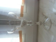 Kerzenhalter Glas mit Zierkies ca. 18cm