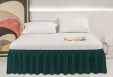 Bettvolant Betthusse Bettrock Hotel Bettumrandung Bettwäsche mit Gummiband-