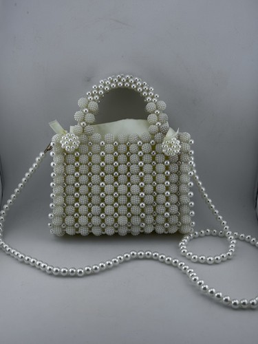 Perlen mini handtasche - perlen,