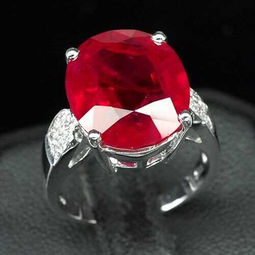 Rubin taube blutrot - rubin, oval