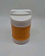 DDR Eisbehälter/Thermosbehälter / Eisbombe/ Gelb, Weiß 500 ml