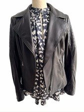 Aigner Lederjacke schwarz