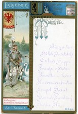 Liebig Menükarte Serie 45  Karte f   Lohengrin    in deutsch  von 1897