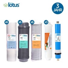 ERSATZFILTERSET 3 Jahre Umkehrosmose Osmose Wasserfilter, 22 tlg. SET 2+Membran