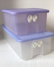 TUPPERWARE 2 x Prima Klima Inhalt 1,6 lila - 2,0 Liter hellblauerDeckel