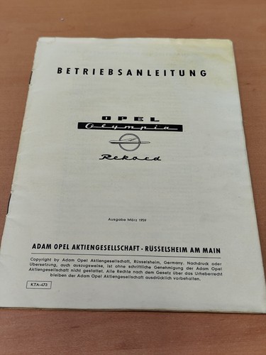 Opel olympia rekord 1959 - opel,